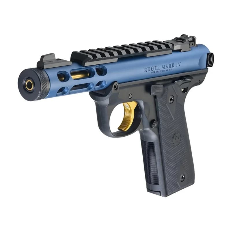 Ruger Mark IV 22/45 Lite Blue/Gold pistol, cal. .22Lr — photo 1